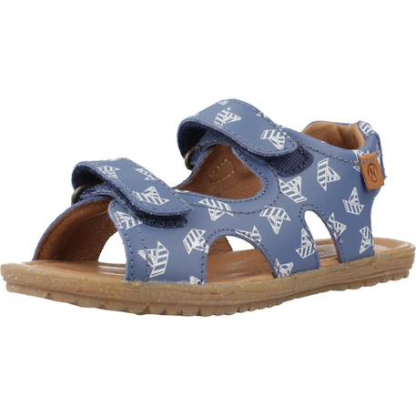 Sandale enfant cuir sky Bleu 4 - vertbaudet enfant 