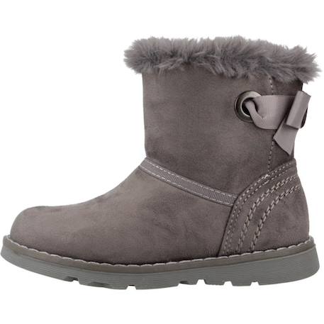 Botte bébé cuir Gris+Rose 2 - vertbaudet enfant 