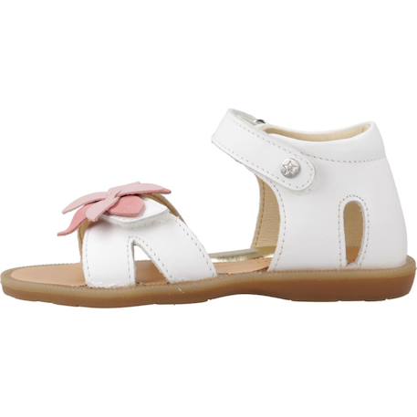 Sandale bébé cuir sylvia Blanc 2 - vertbaudet enfant 