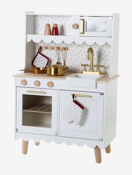 Cuisine feston avec accessoires en bois FSC® blanc 5 - vertbaudet enfant 