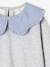 Sweat fille col claudine broderie anglaise écru+gris chiné+mauve+rose pâle+rouge 7 - vertbaudet enfant 
