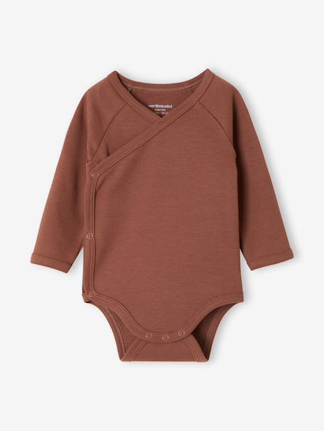 Lot de 5 bodies naissance manches longues beige chiné 6 - vertbaudet enfant 