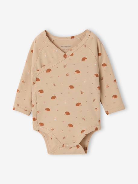 Lot de 5 bodies naissance manches longues beige chiné 3 - vertbaudet enfant 