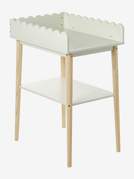 Table à langer poupon feston en bois FSC® blanc 1 - vertbaudet enfant 