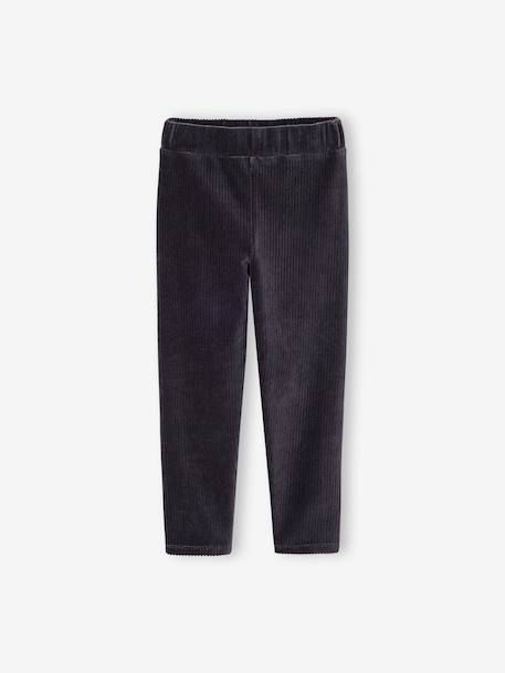 Legging fille anthracite+bois de rose 1 - vertbaudet enfant 