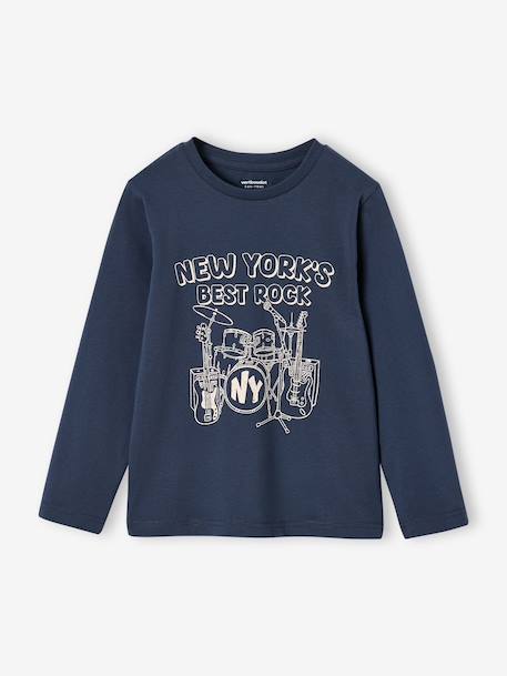 T-shirt manches longues garçon anthracite+blanc+cappuccino+rouge+vert sauge 1 - vertbaudet enfant 