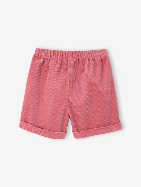 Short en velours poches coeur fille facile à enfiler kaki+marine+rose+vieux rose 13 - vertbaudet enfant 