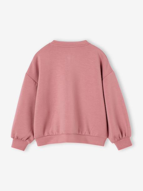 Sweat zippé fille vieux rose 2 - vertbaudet enfant 