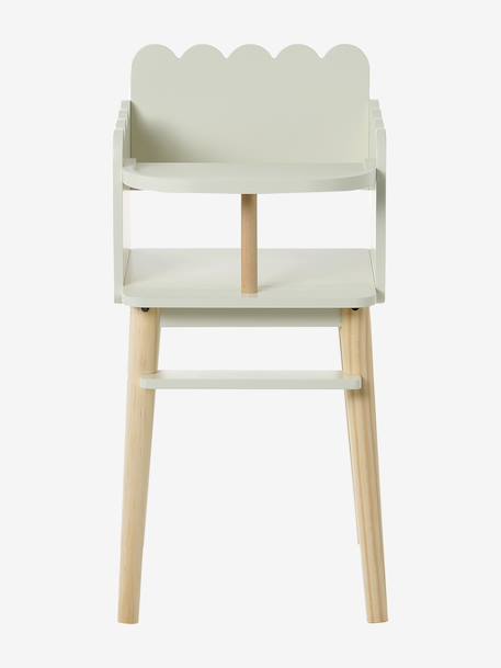 Chaise haute poupon feston en bois FSC® blanc 1 - vertbaudet enfant 