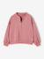 Sweat zippé fille vieux rose 1 - vertbaudet enfant 