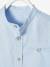 Chemise col Mao garçon en coton/ lin manches courtes bleu ciel 3 - vertbaudet enfant 
