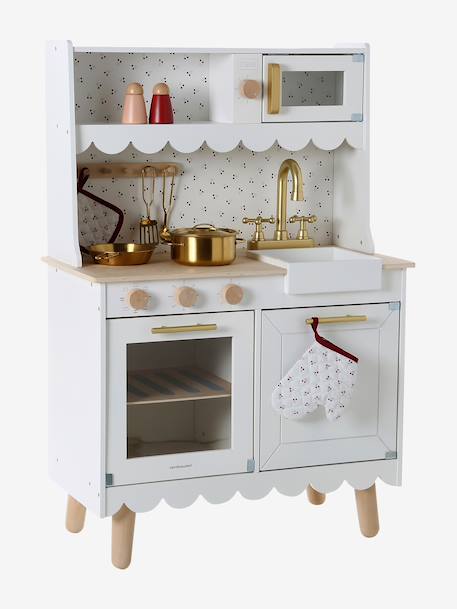 Cuisine feston avec accessoires en bois FSC® blanc 4 - vertbaudet enfant 