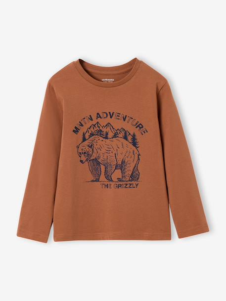 T-shirt manches longues garçon anthracite+blanc+cappuccino+rouge+vert sauge 9 - vertbaudet enfant 