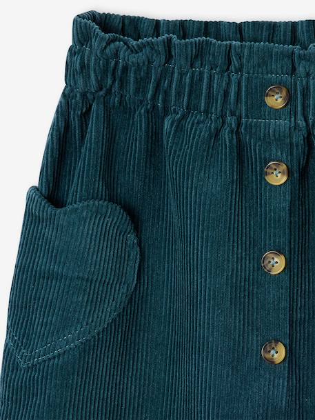 Jupe en velours poches coeur fille anthracite+bleu canard+camel+mauve 6 - vertbaudet enfant 