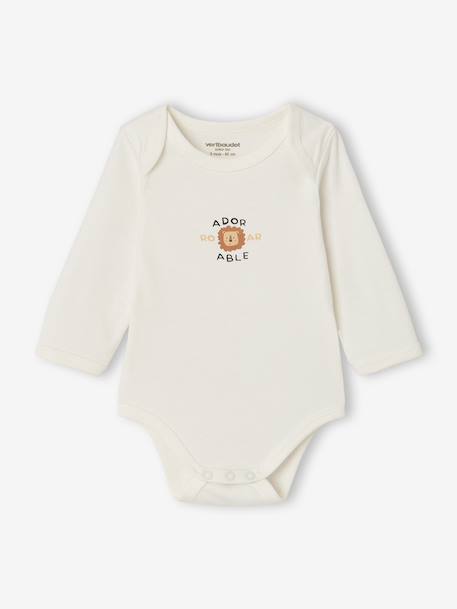 Lot de 3 bodies manches longues bébé noisette 2 - vertbaudet enfant 