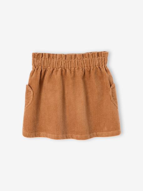 Jupe en velours poches coeur fille anthracite+bleu canard+camel+mauve 8 - vertbaudet enfant 