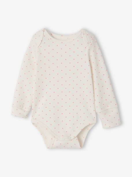 Lot 5 bodies manches longues bébé fille écru 6 - vertbaudet enfant 
