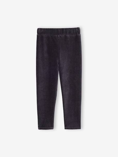 Legging fille anthracite+bois de rose 2 - vertbaudet enfant 