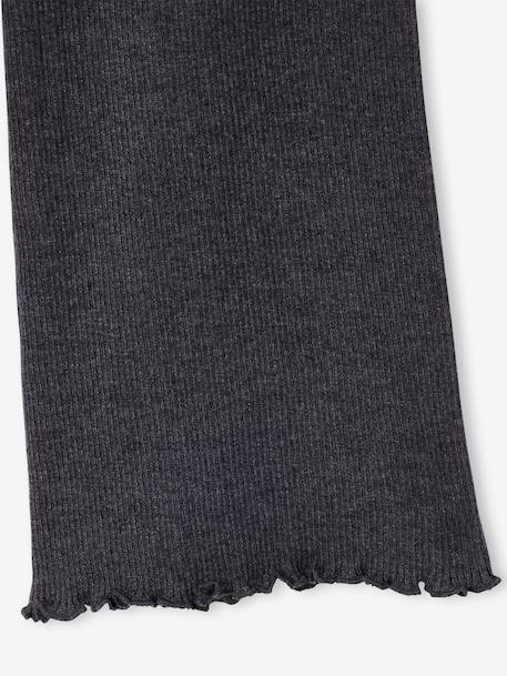 Legging large fille gris chiné+taupe 3 - vertbaudet enfant 