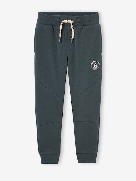 Pantalon jogging 'Athletic' garçon en molleton anthracite+chocolat+kaki 1 - vertbaudet enfant 
