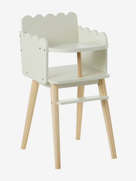 Chaise haute poupon feston en bois FSC® blanc 3 - vertbaudet enfant 