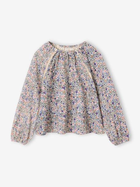 Blouse manches longues fille écru 1 - vertbaudet enfant 