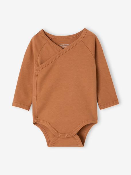Lot de 5 bodies naissance manches longues beige chiné 4 - vertbaudet enfant 