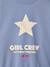 Sweat fille col rond manches longues bleu chambray+gris chiné 6 - vertbaudet enfant 