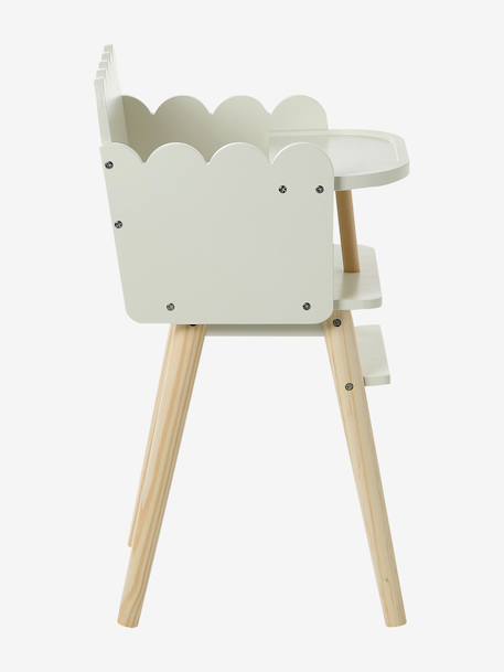 Chaise haute poupon feston en bois FSC® blanc 6 - vertbaudet enfant 