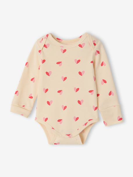 Lot 5 bodies manches longues bébé fille écru 3 - vertbaudet enfant 