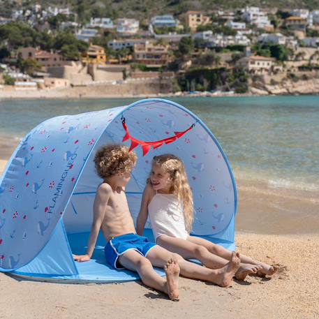 Tente de plage enfant pliante polyester Bleu+Rose 3 - vertbaudet enfant 