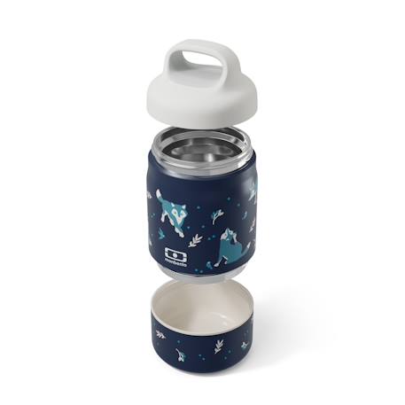 Lunch box isotherme 2 compartiments 500ml handy Bleu wolf+Cannelle fox+Vert raccoon 3 - vertbaudet enfant 