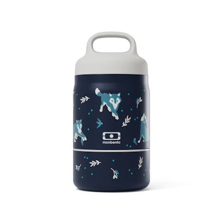Lunch box isotherme 2 compartiments 500ml handy Bleu wolf+Cannelle fox+Vert raccoon 2 - vertbaudet enfant 