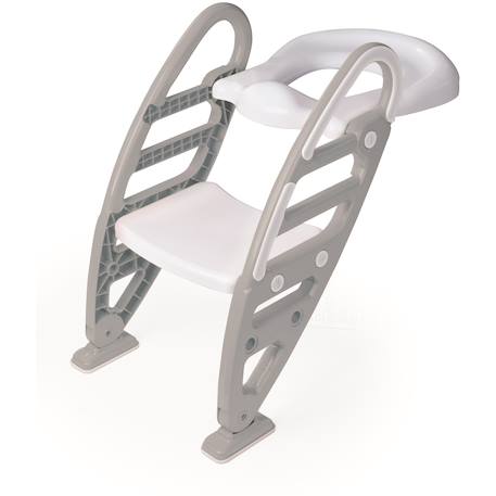 Toilettes d'apprentissage avec échelle pour enfant Blanc et gris 2 - vertbaudet enfant 