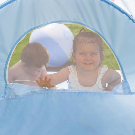Tente de plage enfant pliante polyester Bleu+Rose 2 - vertbaudet enfant 