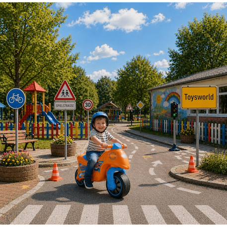 Draisienne Hot Wheels pour enfant Orange bleu 3 - vertbaudet enfant 