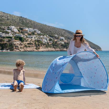 Tente de plage enfant pliante polyester Bleu+Rose 6 - vertbaudet enfant 