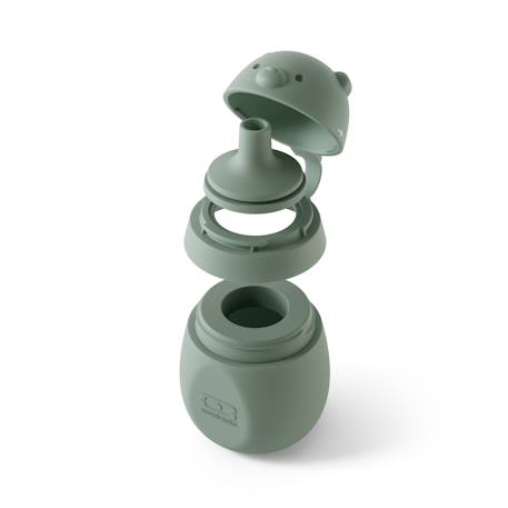 Gourde réutilisable avec tétine en silicone 150ml yummy Bleu infinity+Rose blush+Vert forest 16 - vertbaudet enfant 