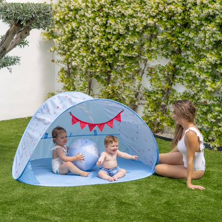 Tente de plage enfant pliante polyester Bleu+Rose 5 - vertbaudet enfant 