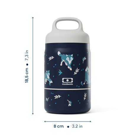 Lunch box isotherme 2 compartiments 500ml handy Bleu wolf+Cannelle fox+Vert raccoon 4 - vertbaudet enfant 