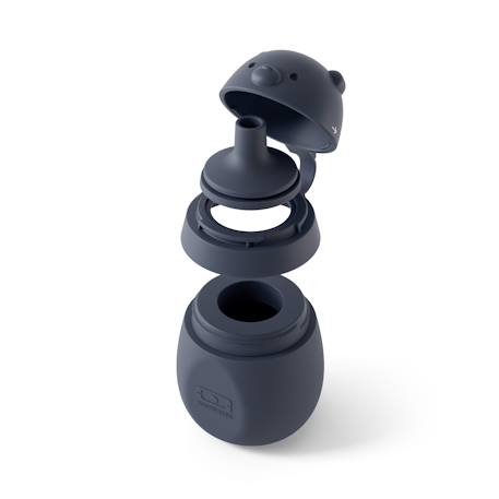Gourde réutilisable avec tétine en silicone 150ml yummy Bleu infinity+Rose blush+Vert forest 4 - vertbaudet enfant 