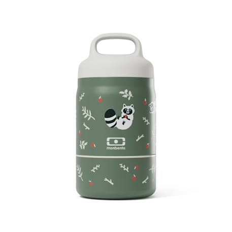 Lunch box isotherme 2 compartiments 500ml handy Bleu wolf+Cannelle fox+Vert raccoon 14 - vertbaudet enfant 