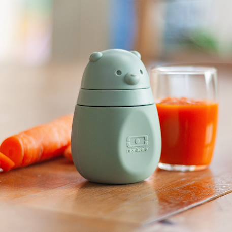 Gourde réutilisable avec tétine en silicone 150ml yummy Bleu infinity+Rose blush+Vert forest 18 - vertbaudet enfant 