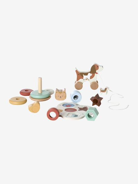 Coffret de 3 jouets d'éveil en bois FSC® Big Family 2 - vertbaudet enfant 