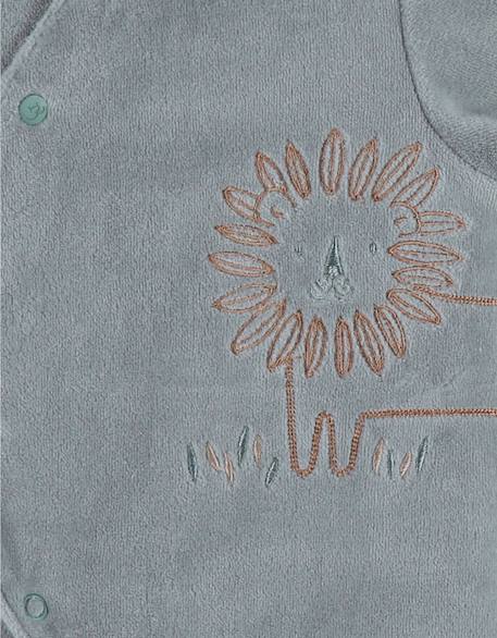 Pyjama bébé velours brodé Vert 4 - vertbaudet enfant 
