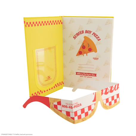 Carnet surfer boy pizza - stranger things Jaune 6 - vertbaudet enfant 