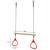 Kangui trapèze balançoire en bois avec anneaux de gymnastique pour enfant pour structure de jeux Marron 3 - vertbaudet enfant 
