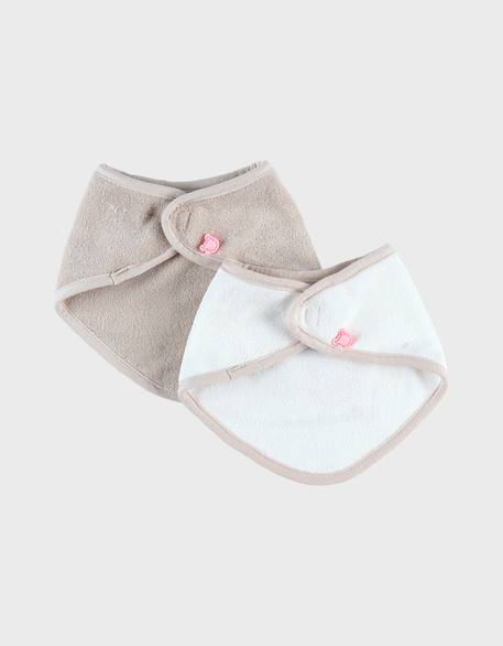 Lot de 2 bavoirs bandana en éponge Jaune 4 - vertbaudet enfant 