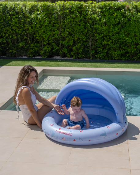 Piscine enfant avec auvent protection soleil Bleu+Rose 4 - vertbaudet enfant 