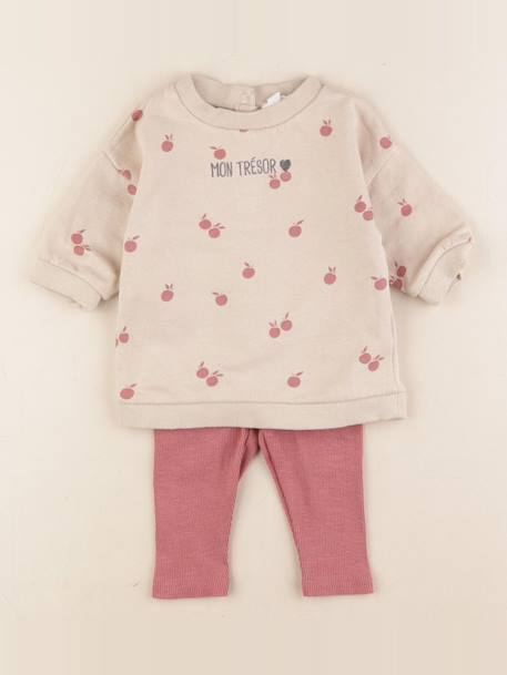 Ensemble - 6 mois Beige, rose 1 - vertbaudet enfant 